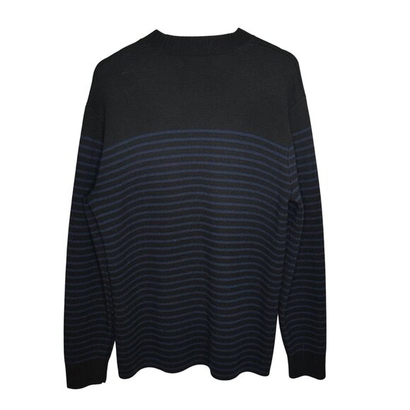 Everlane Blue Wool Blend Striped Crewneck Sweater Large - Picture 3 of 8